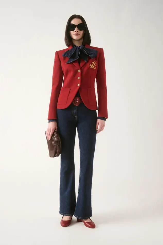 Luisa Spagnoli Jackets and Blazers Merilu 8211 Cropped Wool Blazer Red 8211 Women Luisa Spagnoli Jackets and Blazers Merilu 8211 Cropped Wool Blazer Red 8211 Women