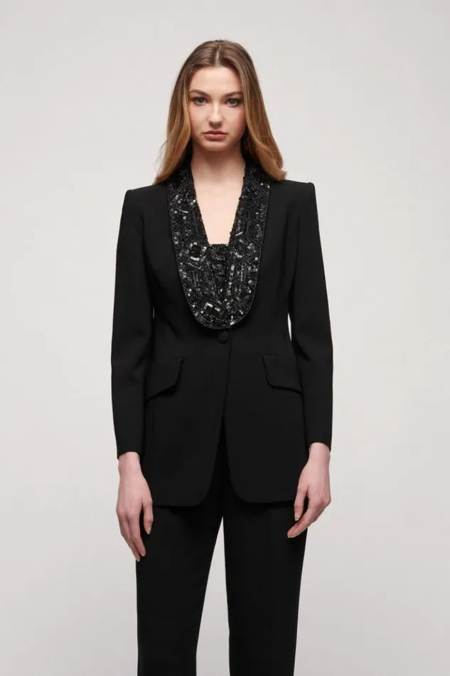 Luisa Spagnoli Jackets and Blazers Sagacia 8211 Elegant Jacket Black 8211 Women Luisa Spagnoli Jackets and Blazers Sagacia 8211 Elegant Jacket Black 8211 Women