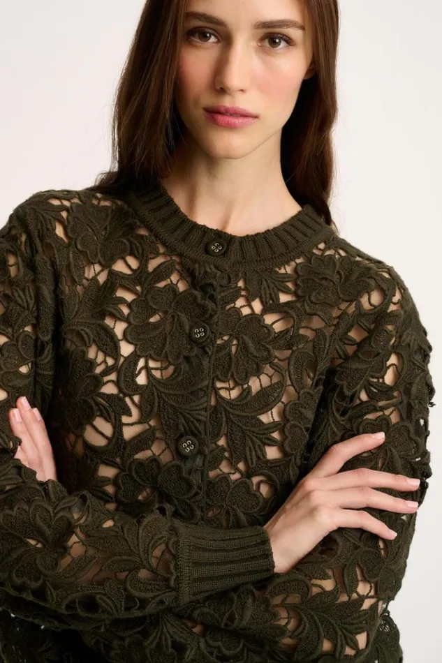 Luisa Spagnoli Jackets and Blazers Segesta 8211 Lace Cardigan 8211 Fashion Show 8211 Women Luisa Spagnoli Jackets and Blazers Segesta 8211 Lace Cardigan 8211 Fashion Show 8211 Women