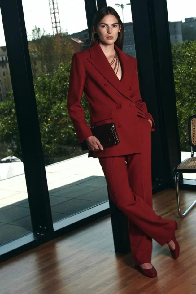 Luisa Spagnoli Jackets and Blazers Sfinge 8211 DoubleBreasted Jacket Red 8211 Women