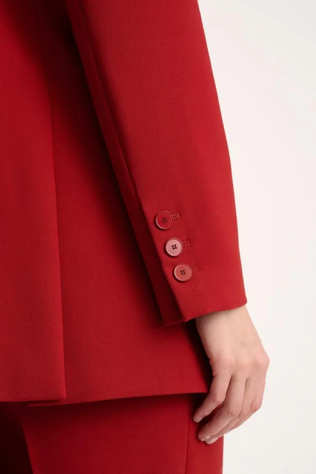 Luisa Spagnoli Jackets and Blazers Sfinge 8211 DoubleBreasted Jacket Red 8211 Women Luisa Spagnoli Jackets and Blazers Sfinge 8211 DoubleBreasted Jacket Red 8211 Women