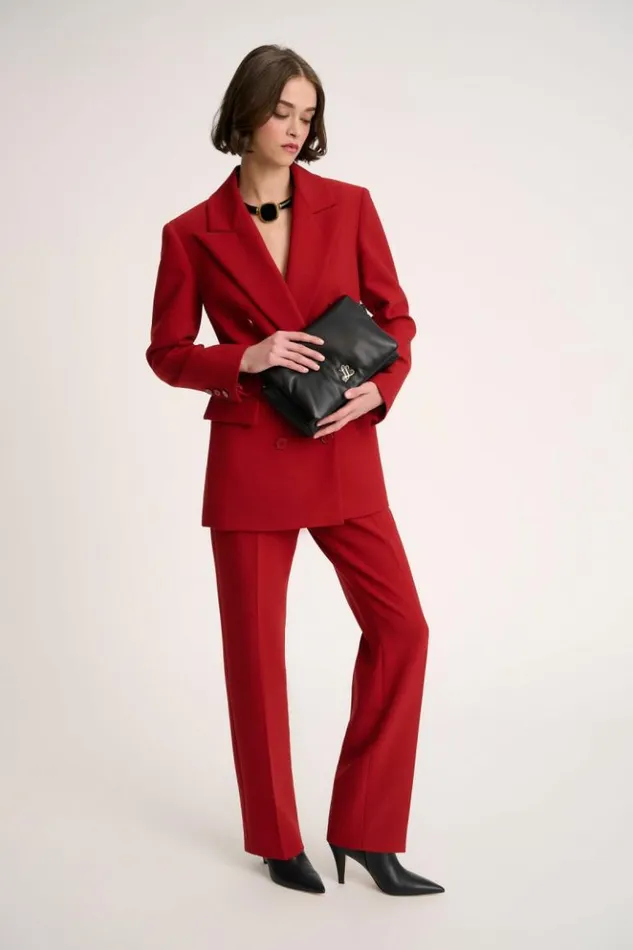 Luisa Spagnoli Jackets and Blazers Sfinge 8211 DoubleBreasted Jacket Red 8211 Women Luisa Spagnoli Jackets and Blazers Sfinge 8211 DoubleBreasted Jacket Red 8211 Women