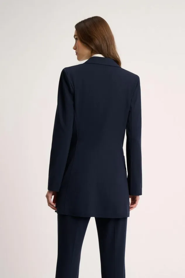 Luisa Spagnoli Jackets and Blazers Spalto 8211 DoubleBreasted Jacket Blue 8211 Women Luisa Spagnoli Jackets and Blazers Spalto 8211 DoubleBreasted Jacket Blue 8211 Women
