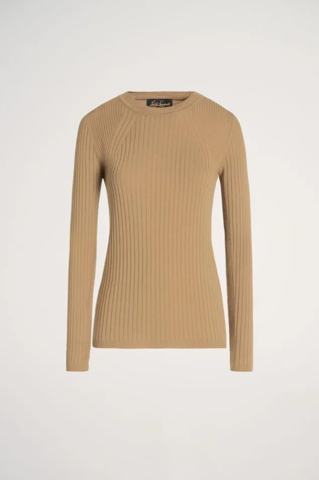 Luisa Spagnoli Knitwear Maggi 8211 RibKnit Pullover Camel 8211 Women Luisa Spagnoli Knitwear Maggi 8211 RibKnit Pullover Camel 8211 Women