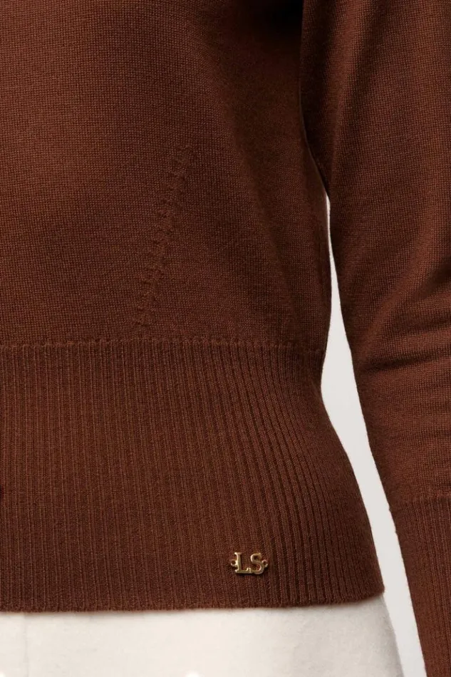 Luisa Spagnoli Knitwear Manos 8211 Wool Pullover Brown 8211 Women Luisa Spagnoli Knitwear Manos 8211 Wool Pullover Brown 8211 Women
