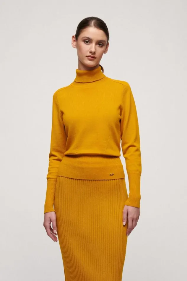 Luisa Spagnoli Knitwear Manos 8211 Wool Pullover Mustard 8211 Women