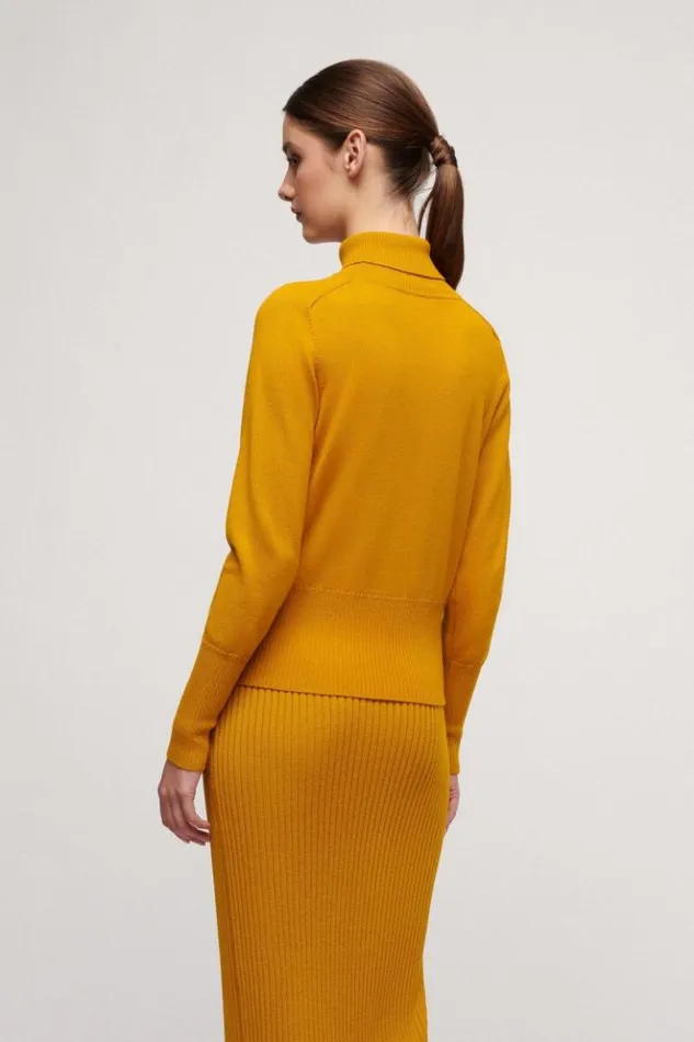 Luisa Spagnoli Knitwear Manos 8211 Wool Pullover Mustard 8211 Women Luisa Spagnoli Knitwear Manos 8211 Wool Pullover Mustard 8211 Women