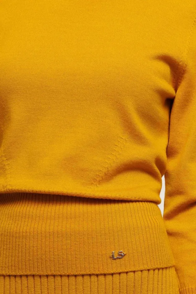Luisa Spagnoli Knitwear Manos 8211 Wool Pullover Mustard 8211 Women Luisa Spagnoli Knitwear Manos 8211 Wool Pullover Mustard 8211 Women
