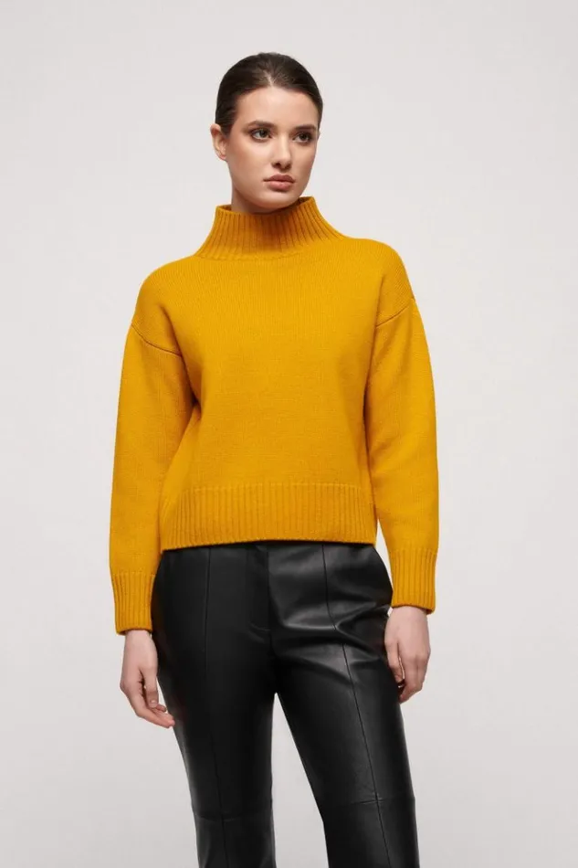 Luisa Spagnoli Knitwear Margotta 8211 Wool Pullover Mustard 8211 Women