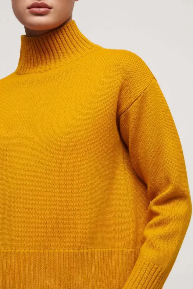 Luisa Spagnoli Knitwear Margotta 8211 Wool Pullover Mustard 8211 Women
