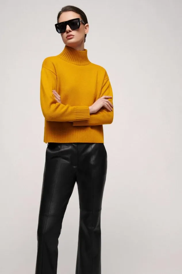 Luisa Spagnoli Knitwear Margotta 8211 Wool Pullover Mustard 8211 Women
