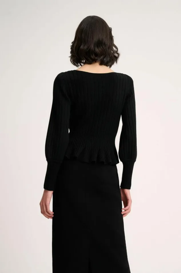 Luisa Spagnoli Knitwear Merlato 8211 HeartNeck Pullover Black 8211 Women Luisa Spagnoli Knitwear Merlato 8211 HeartNeck Pullover Black 8211 Women