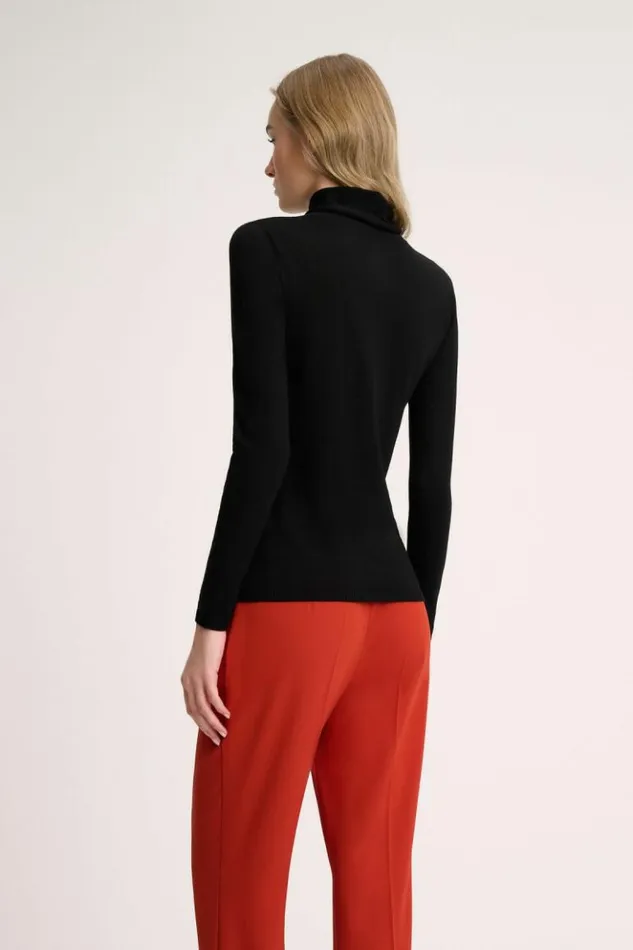 Luisa Spagnoli Knitwear Montefalco 8211 Lightweight Knit Pullover Black 8211 Women Luisa Spagnoli Knitwear Montefalco 8211 Lightweight Knit Pullover Black 8211 Women