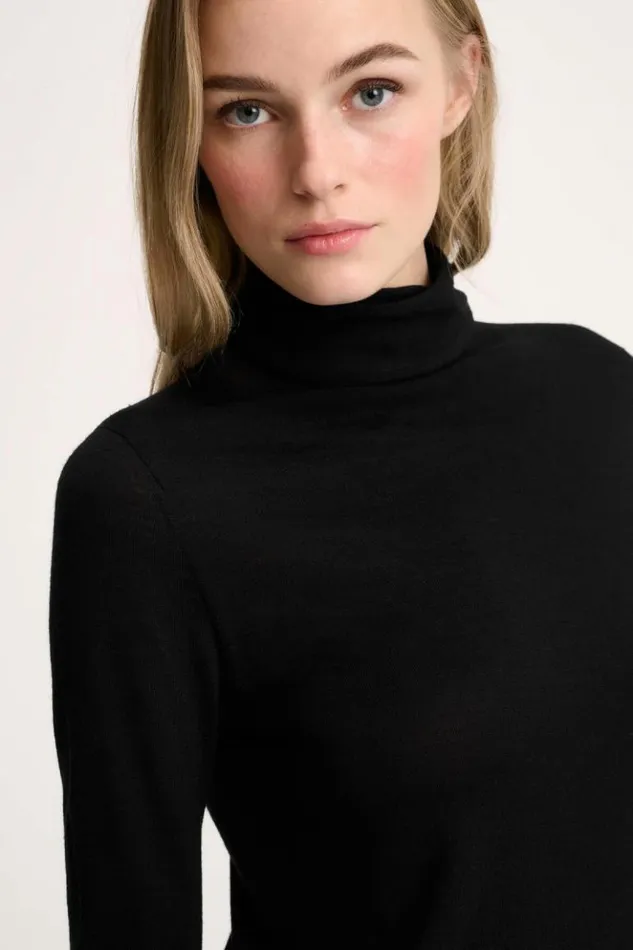 Luisa Spagnoli Knitwear Montefalco 8211 Lightweight Knit Pullover Black 8211 Women Luisa Spagnoli Knitwear Montefalco 8211 Lightweight Knit Pullover Black 8211 Women