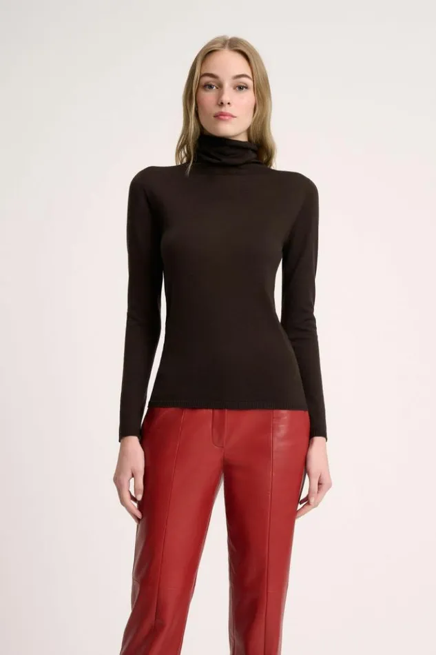 Luisa Spagnoli Knitwear Montefalco 8211 Lightweight Knit Pullover Brown 8211 Women