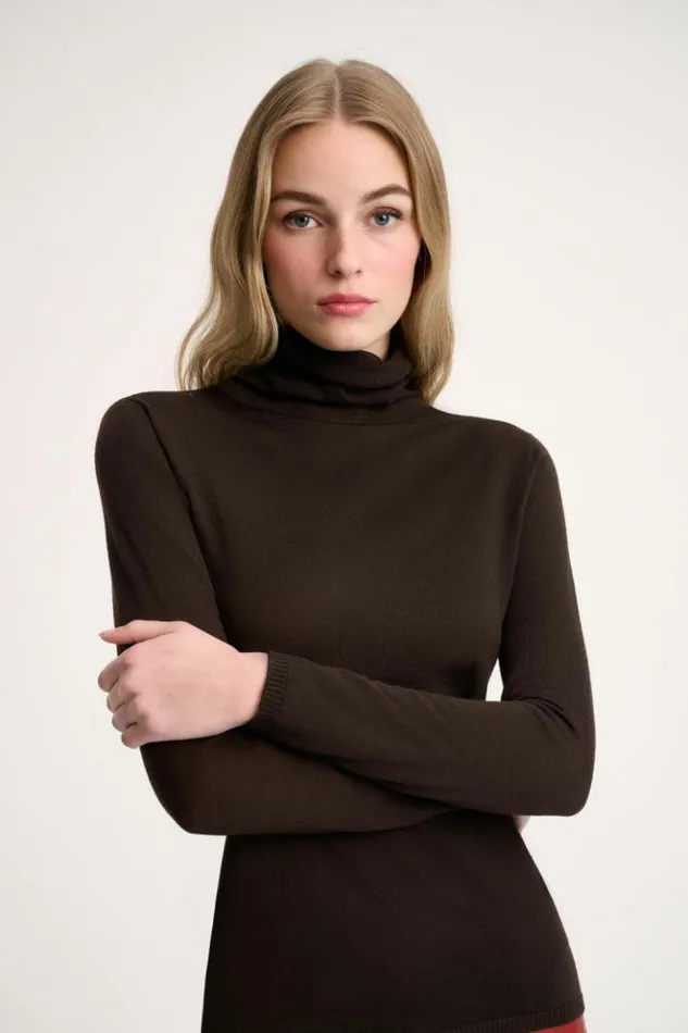 Luisa Spagnoli Knitwear Montefalco 8211 Lightweight Knit Pullover Brown 8211 Women