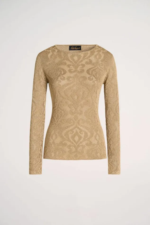 Luisa Spagnoli Knitwear Zama 8211 Damask Pullover Yellow 8211 Women Luisa Spagnoli Knitwear Zama 8211 Damask Pullover Yellow 8211 Women