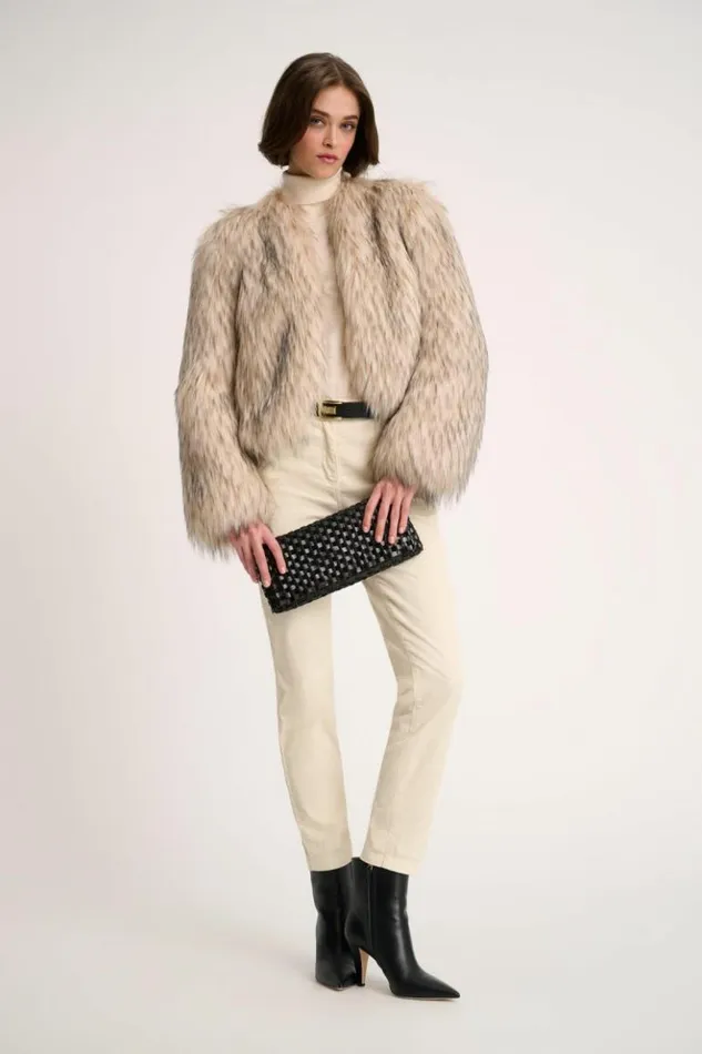 Luisa Spagnoli Outerwear Saga 8211 Faux Fur Jacket 8211 Women Luisa Spagnoli Outerwear Saga 8211 Faux Fur Jacket 8211 Women