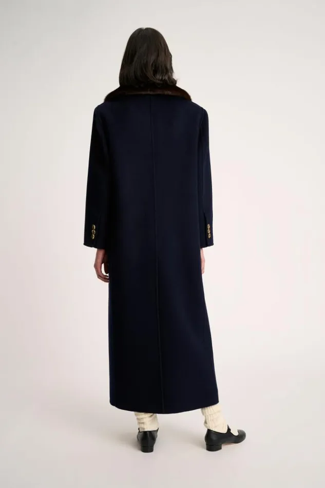 Luisa Spagnoli Outerwear Saliente 8211 Coat With Shrug 8211 Fashion Show Bluebrown 8211 Women Luisa Spagnoli Outerwear Saliente 8211 Coat With Shrug 8211 Fashion Show Bluebrown 8211 Women