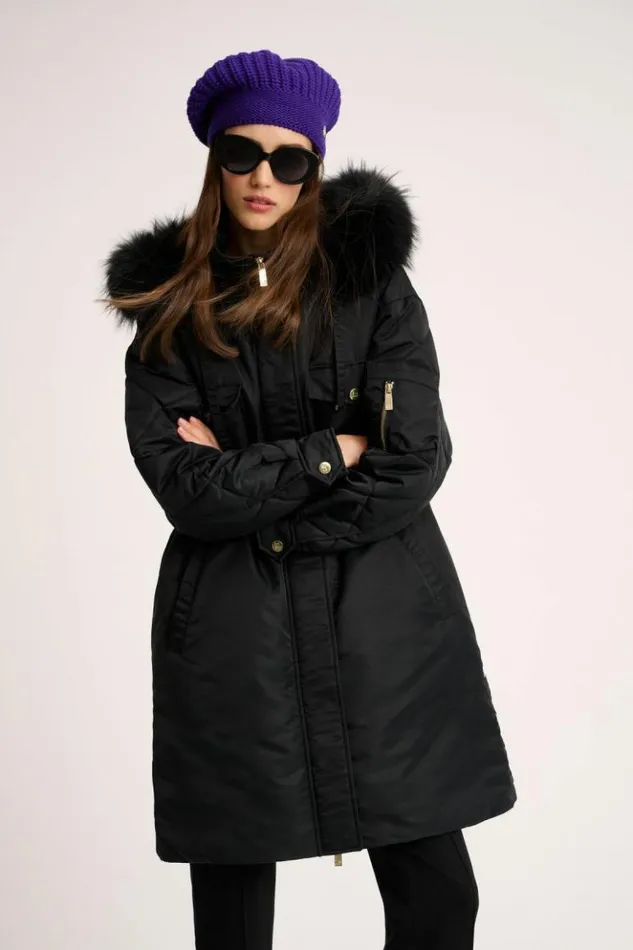 Luisa Spagnoli Outerwear Scalo 8211 Quilted Parka Black 8211 Women