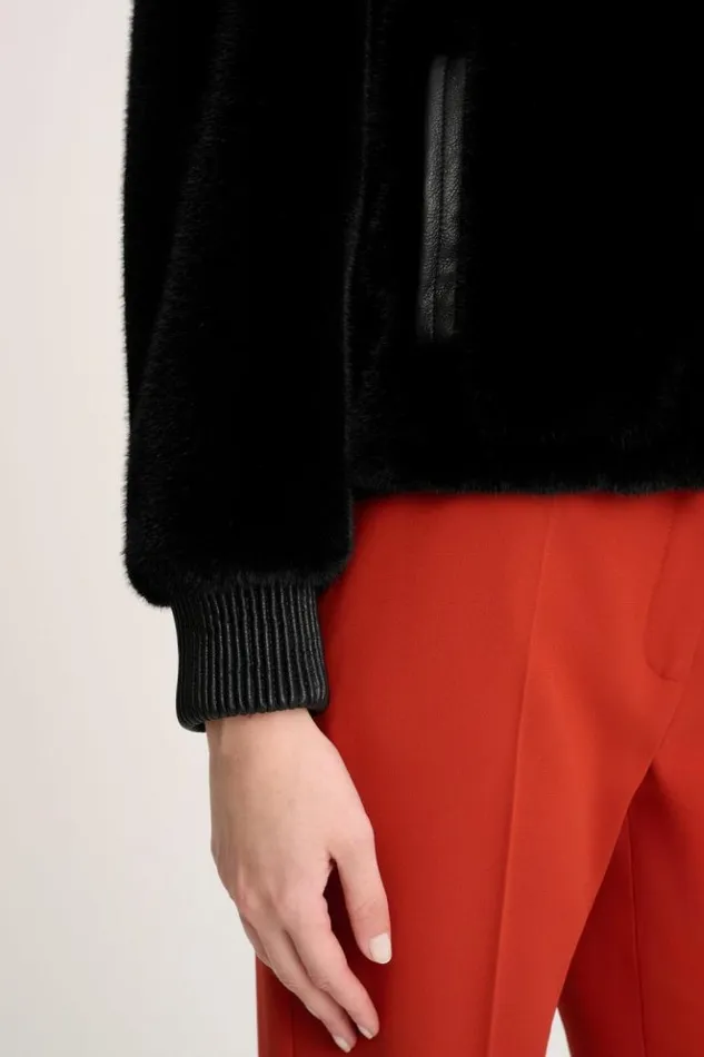 Luisa Spagnoli Outerwear Scheggia 8211 Faux Fur Jacket Black 8211 Women Luisa Spagnoli Outerwear Scheggia 8211 Faux Fur Jacket Black 8211 Women