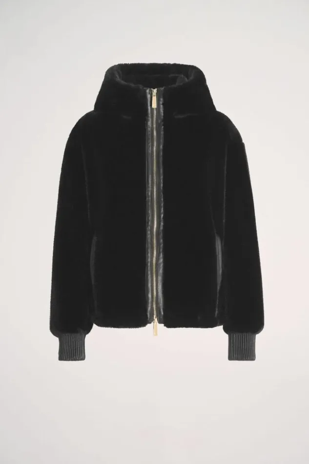 Luisa Spagnoli Outerwear Scheggia 8211 Faux Fur Jacket Black 8211 Women Luisa Spagnoli Outerwear Scheggia 8211 Faux Fur Jacket Black 8211 Women
