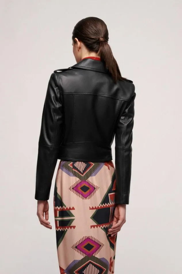 Luisa Spagnoli Outerwear Sonar 8211 Biker Jacket Black 8211 Women Luisa Spagnoli Outerwear Sonar 8211 Biker Jacket Black 8211 Women