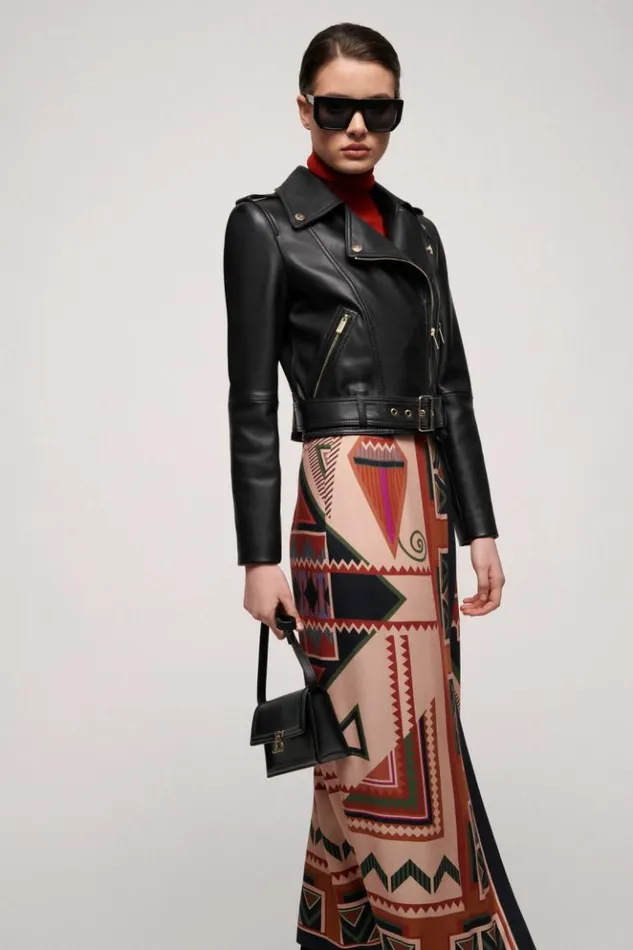 Luisa Spagnoli Outerwear Sonar 8211 Biker Jacket Black 8211 Women Luisa Spagnoli Outerwear Sonar 8211 Biker Jacket Black 8211 Women