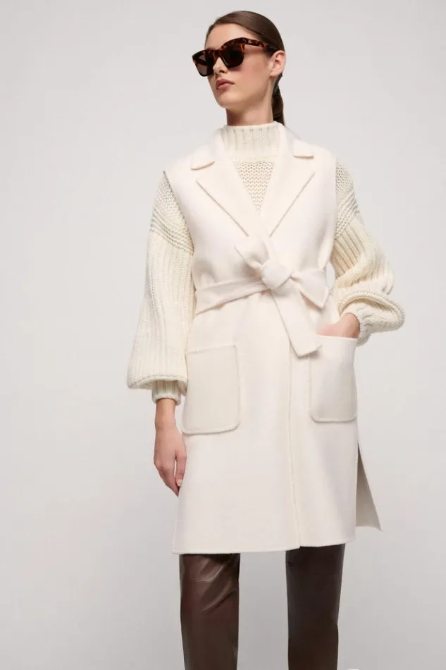 Luisa Spagnoli Outerwear Sula 8211 RobeStyle Gilet Cream 8211 Women