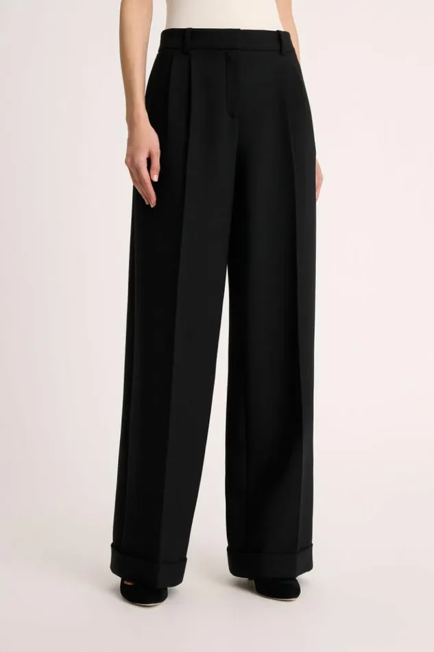 Luisa Spagnoli Pants Oby 8211 Creased Pants 8211 Fashion Show Black 8211 Women