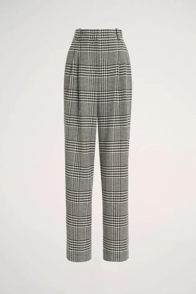Luisa Spagnoli Pants Odinette 8211 High Waisted Trousers Blackcream 8211 Women Luisa Spagnoli Pants Odinette 8211 High Waisted Trousers Blackcream 8211 Women