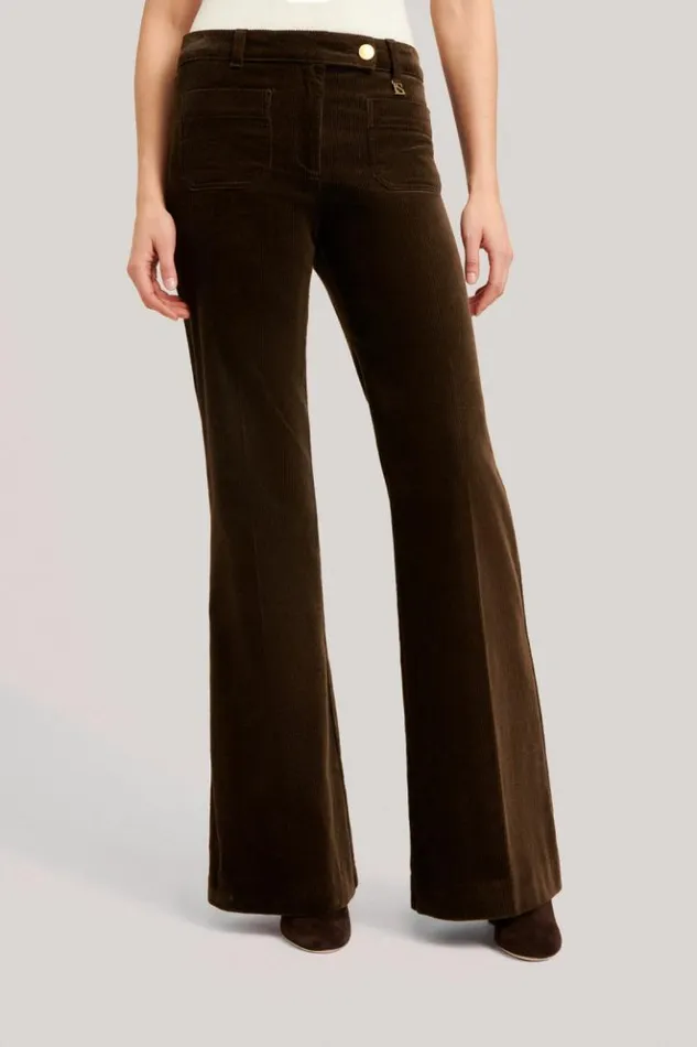 Luisa Spagnoli Pants Ofena 8211 Flared Jeans Brown 8211 Women