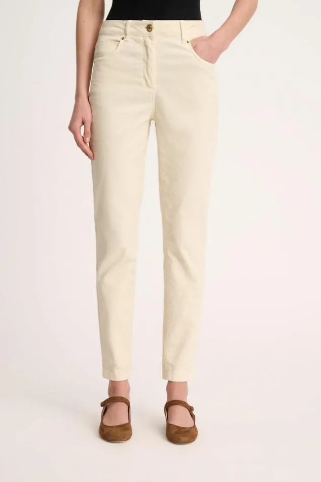 Luisa Spagnoli Pants Ogniora 8211 Corduroy Trousers Cream 8211 Women