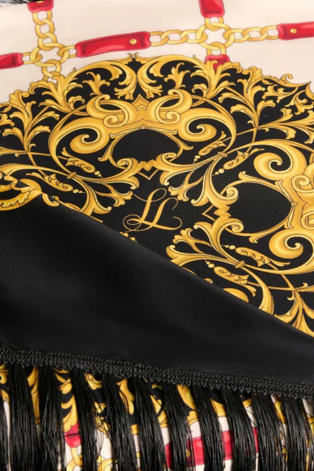 Luisa Spagnoli Scarves And Foulards Redunca 8211 Silk Shawl Blackcream 8211 Women Luisa Spagnoli Scarves And Foulards Redunca 8211 Silk Shawl Blackcream 8211 Women