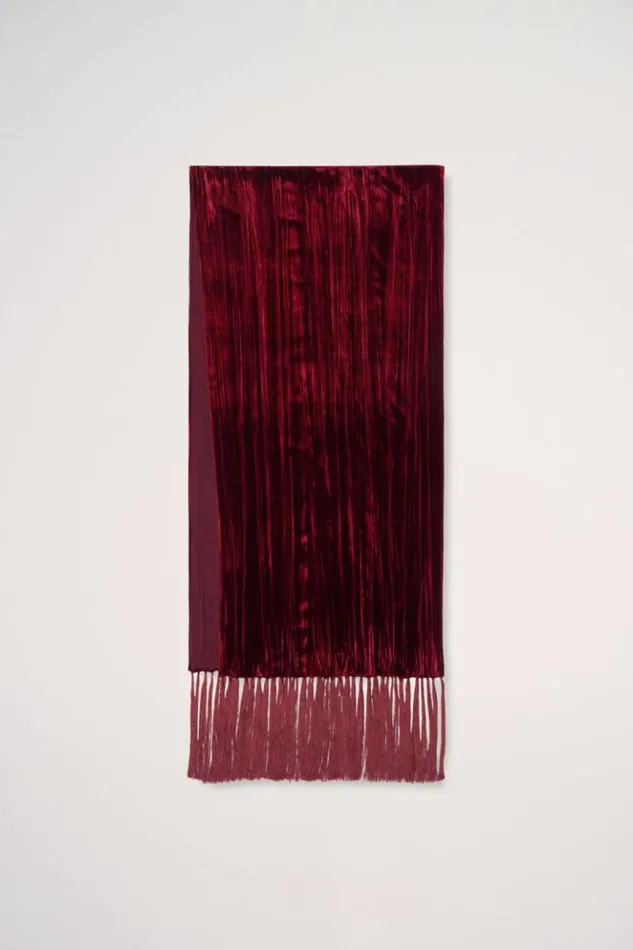 Luisa Spagnoli Scarves And Foulards Registro 8211 Velvet Stole Burgundy 8211 Women