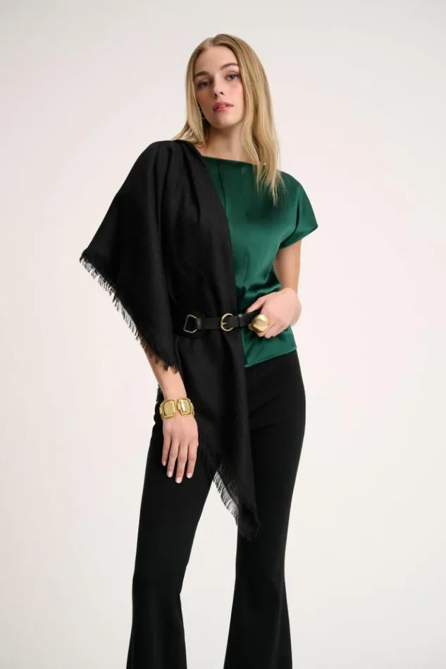 Luisa Spagnoli Scarves And Foulards Romanzo 8211 Silk Blend Wool Shawl Black 8211 Women Luisa Spagnoli Scarves And Foulards Romanzo 8211 Silk Blend Wool Shawl Black 8211 Women