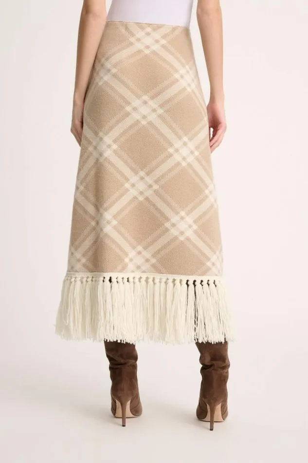 Luisa Spagnoli Skirts And Shorts Motoslitta 8211 Tartan Skirt Creambeige 8211 Women Luisa Spagnoli Skirts And Shorts Motoslitta 8211 Tartan Skirt Creambeige 8211 Women