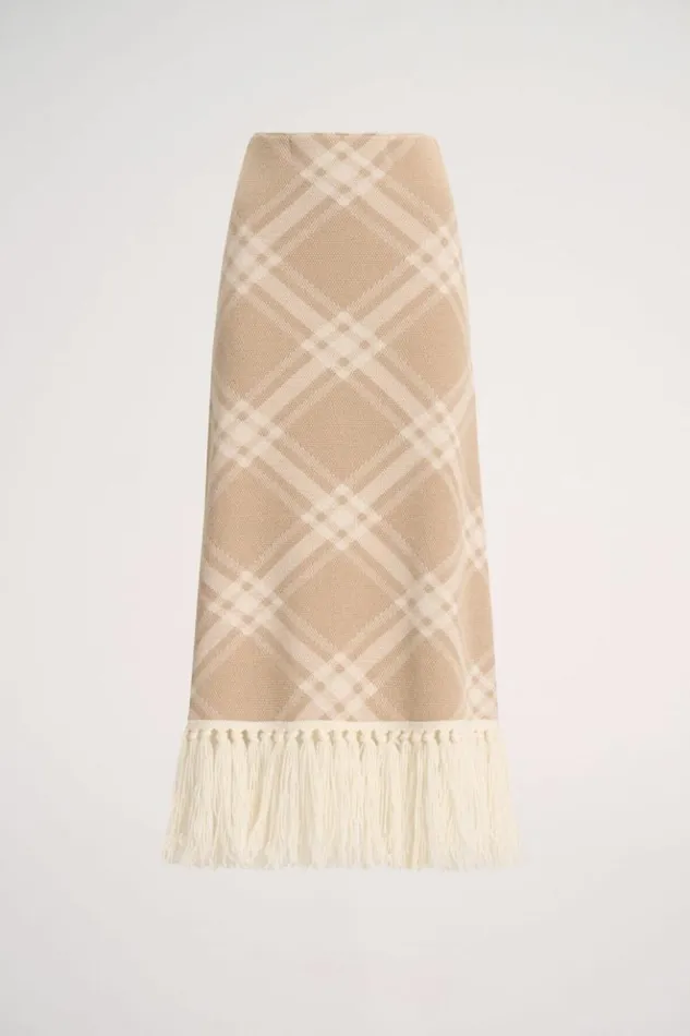 Luisa Spagnoli Skirts And Shorts Motoslitta 8211 Tartan Skirt Creambeige 8211 Women Luisa Spagnoli Skirts And Shorts Motoslitta 8211 Tartan Skirt Creambeige 8211 Women