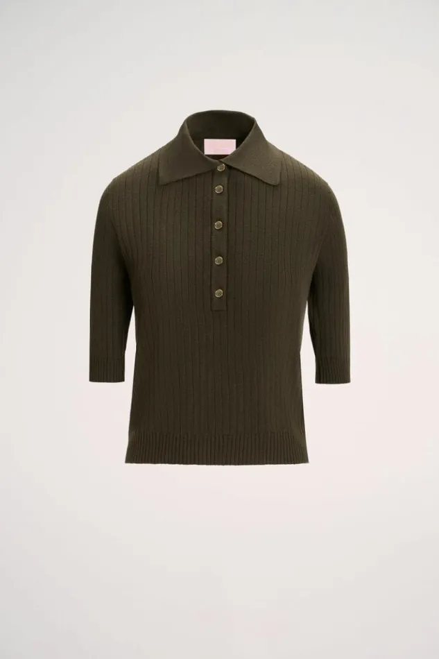 Luisa Spagnoli Tops And TShirts Medeola 8211 Knit Polo 8211 Fashion Show 8211 Women Luisa Spagnoli Tops And TShirts Medeola 8211 Knit Polo 8211 Fashion Show 8211 Women