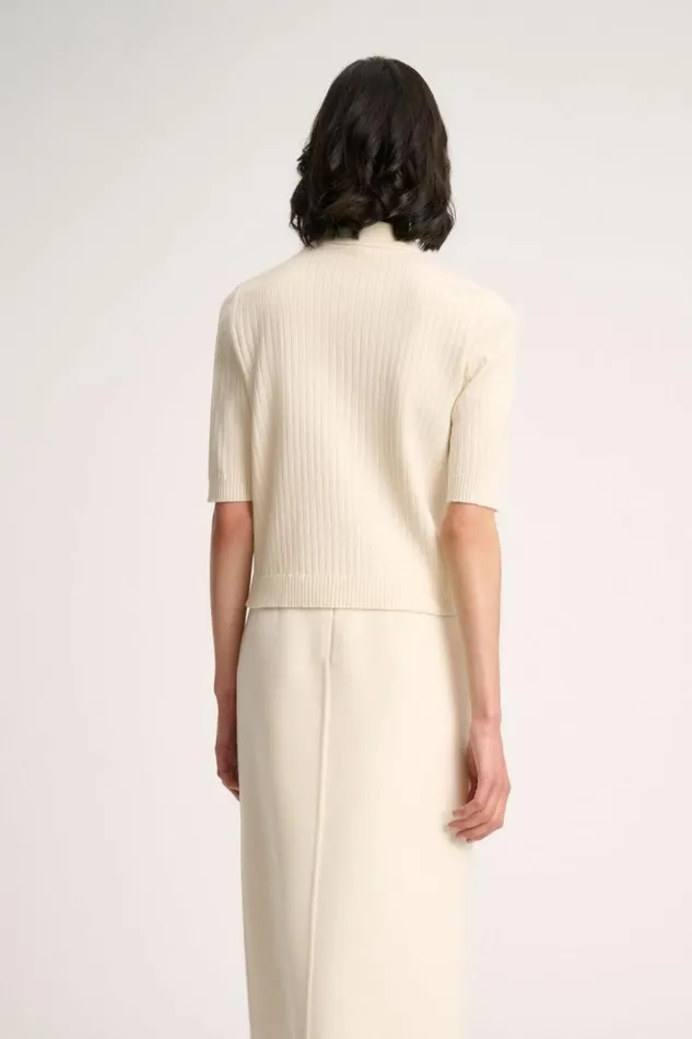 Luisa Spagnoli Tops And TShirts Medeola 8211 Knit Polo 8211 Fashion Show Cream 8211 Women Luisa Spagnoli Tops And TShirts Medeola 8211 Knit Polo 8211 Fashion Show Cream 8211 Women