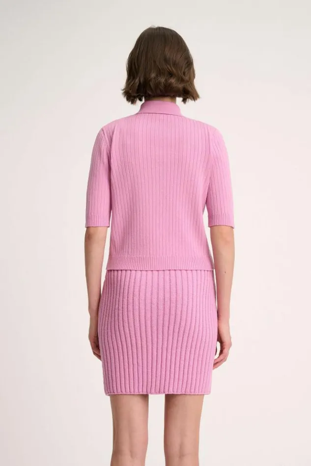 Luisa Spagnoli Tops And TShirts Medeola 8211 Knit Polo 8211 Fashion Show Pink 8211 Women Luisa Spagnoli Tops And TShirts Medeola 8211 Knit Polo 8211 Fashion Show Pink 8211 Women