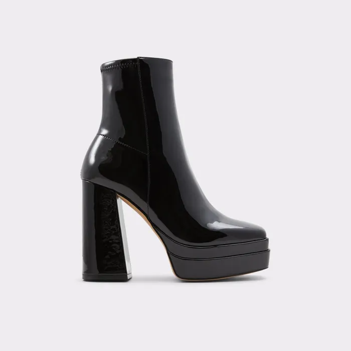 Mabel Black Synthetic Patent Women ALDO Boots