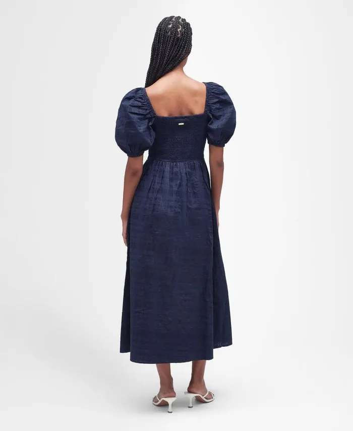 Macy Midi Dress Classic Navy Women Barbour Dresses and Skirts