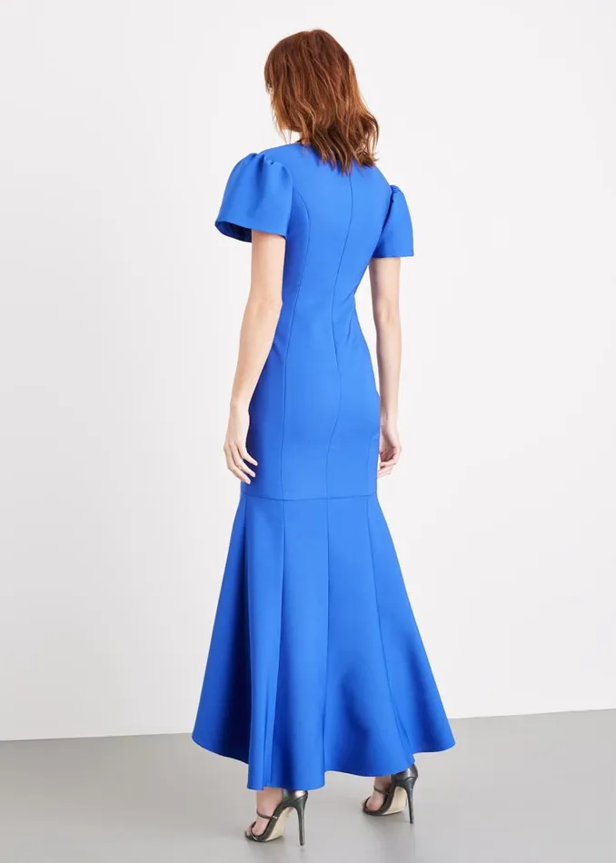 Maddi Bardot Maxi Dress Cornflower Women Phase Eight Dresses