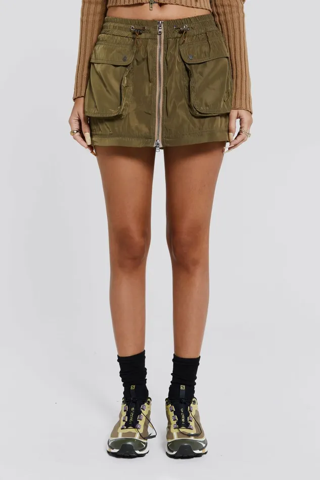 Madison 2 In 1 Cargo Maxi Skirt Khaki Women Jaded London Skirts Madison 2 In 1 Cargo Maxi Skirt Khaki Women Jaded London Skirts