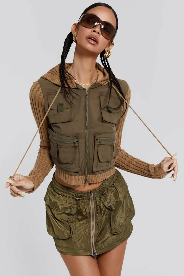 Madison 2 In 1 Cargo Maxi Skirt Khaki Women Jaded London Skirts Madison 2 In 1 Cargo Maxi Skirt Khaki Women Jaded London Skirts