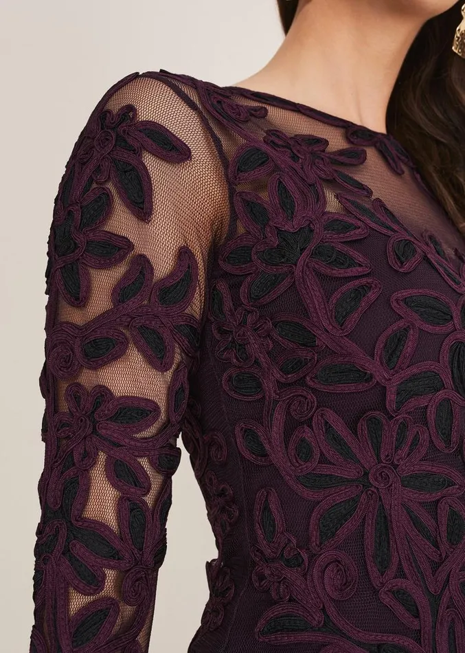 Madison Tapework Dress Blackplum Women Phase Eight Dresses