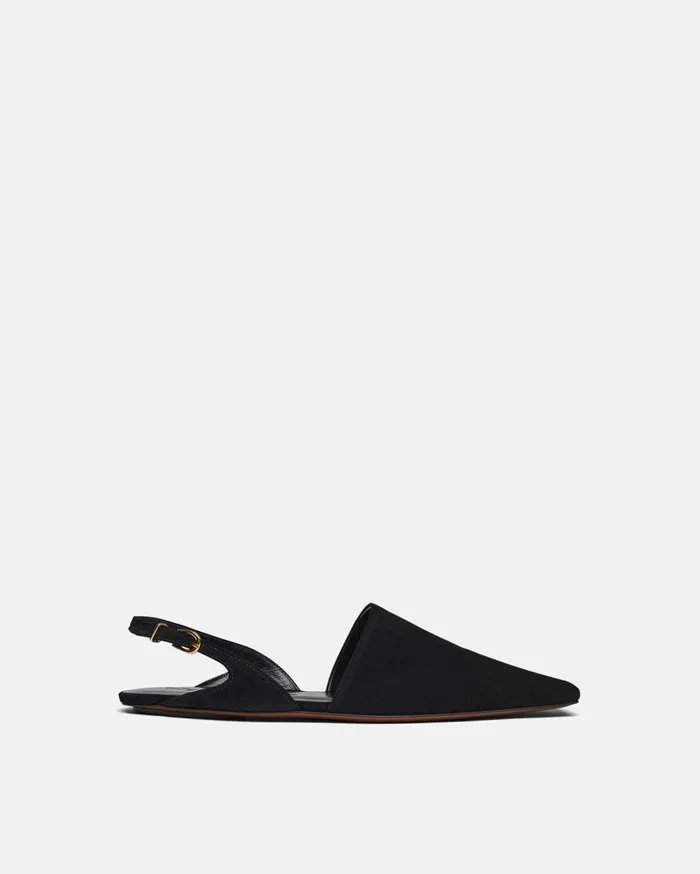 Maimu Leather PointToe Flats Black Women Nanushka Shoes