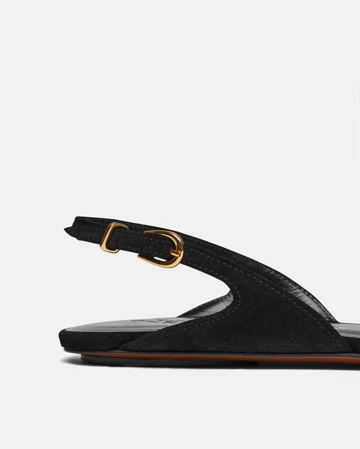 Maimu Leather PointToe Flats Black Women Nanushka Shoes