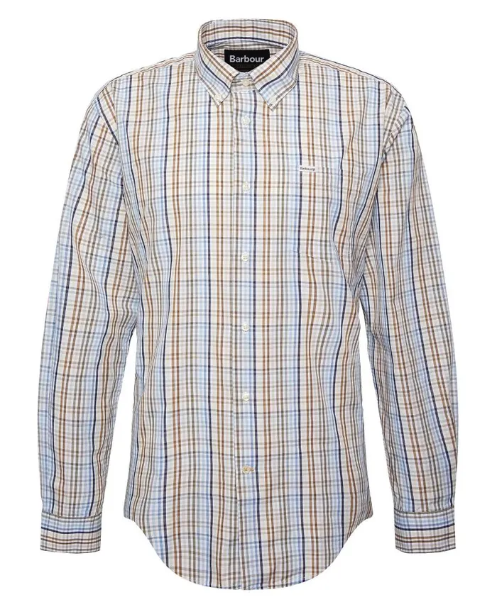 Malton Regular Shirt Sky Men Barbour Shirts